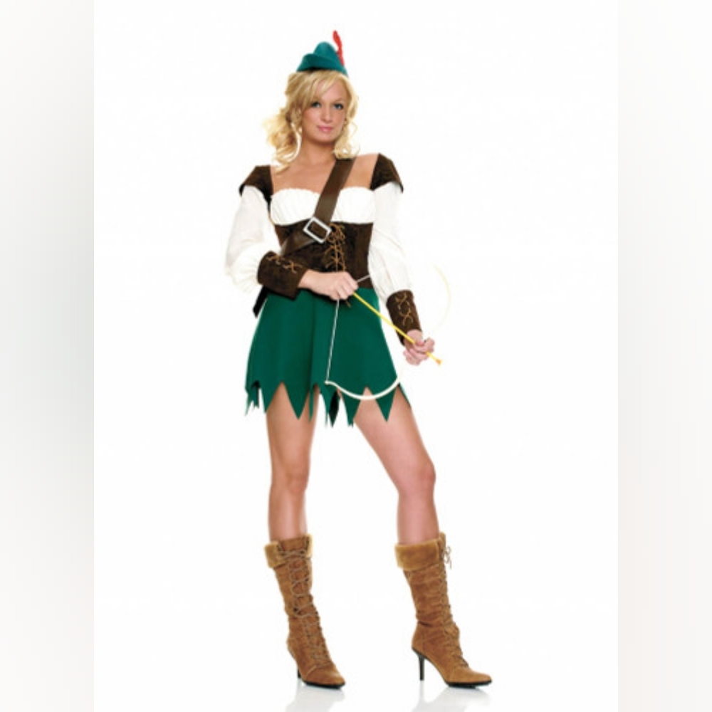 LEG AVENUE 4PC Forest Hunter Adult Costume NWT